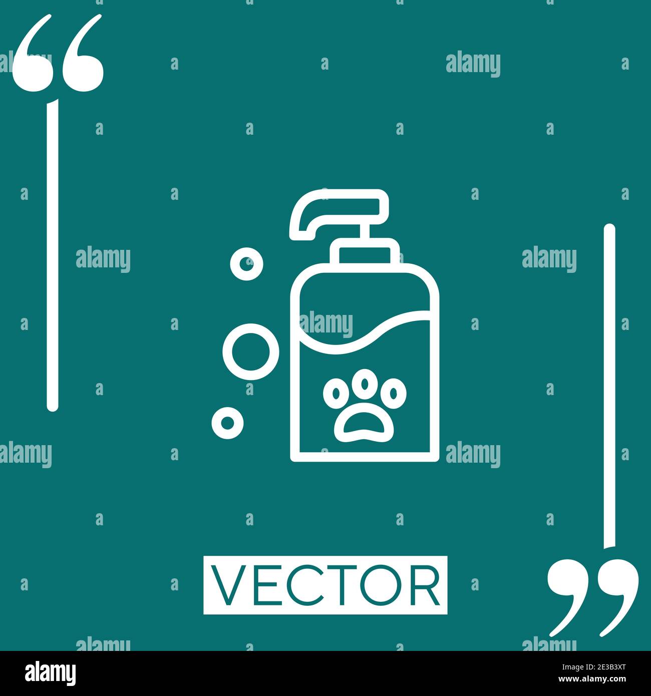 pet lotion vector icon Linear icon. Editable stroke line Stock Vector