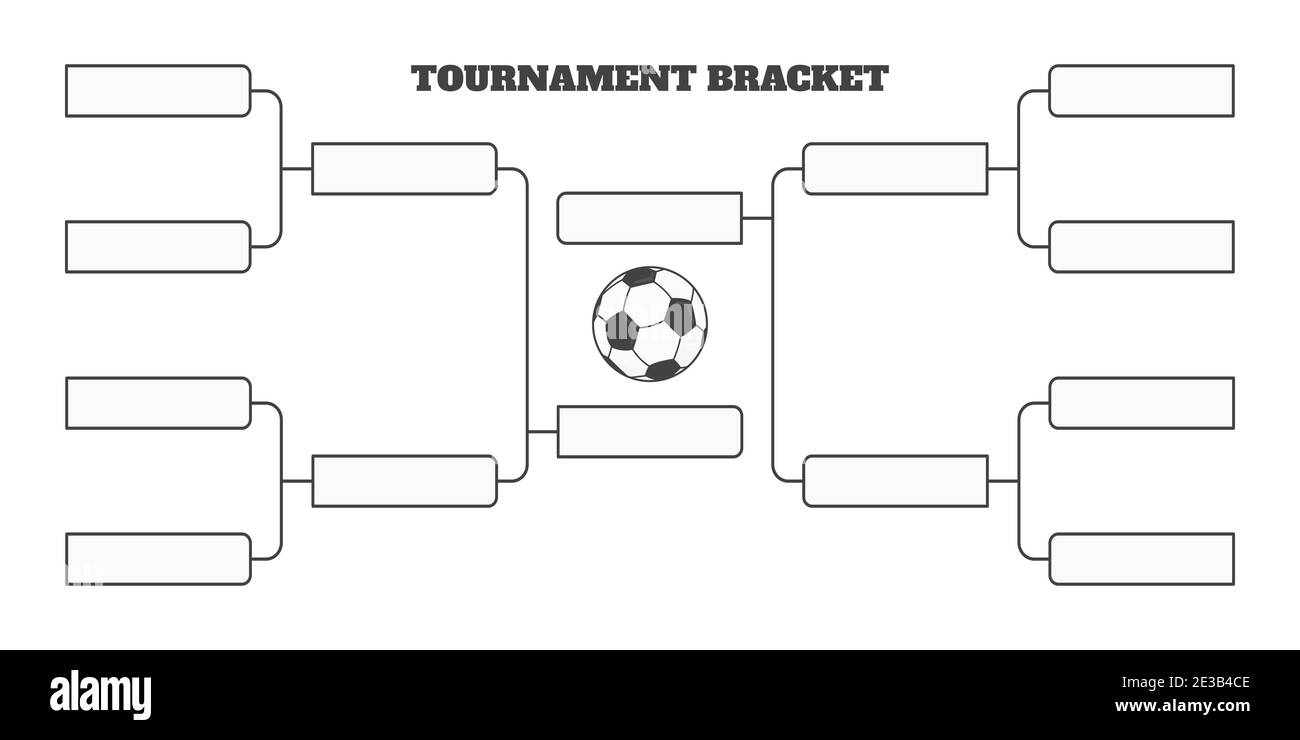 8 soccer team tournament bracket championship template flat style design vector illustration isolated on white background. Championship bracket schedu Stock Vector