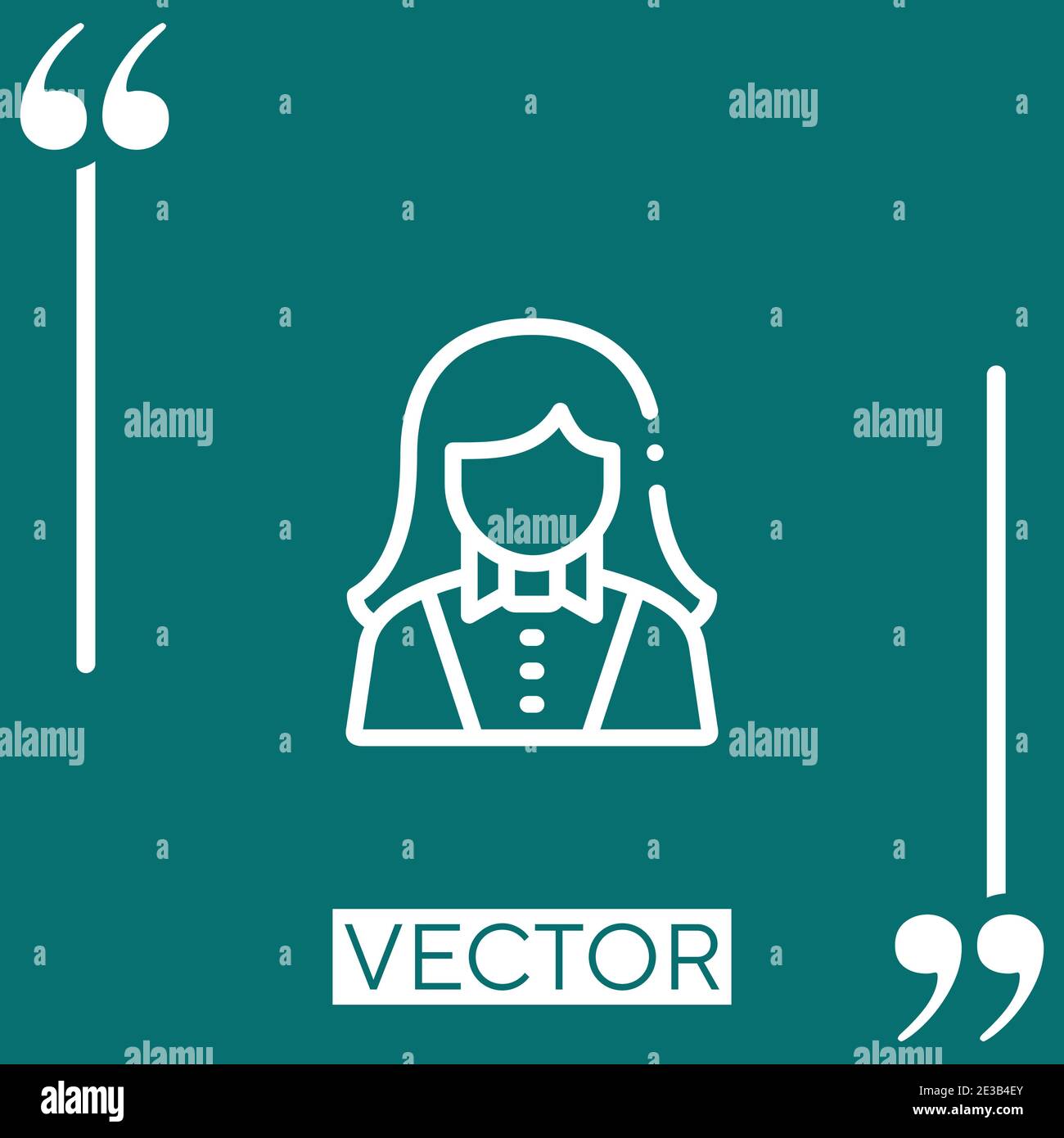 bartender vector icon Linear icon. Editable stroke line Stock Vector