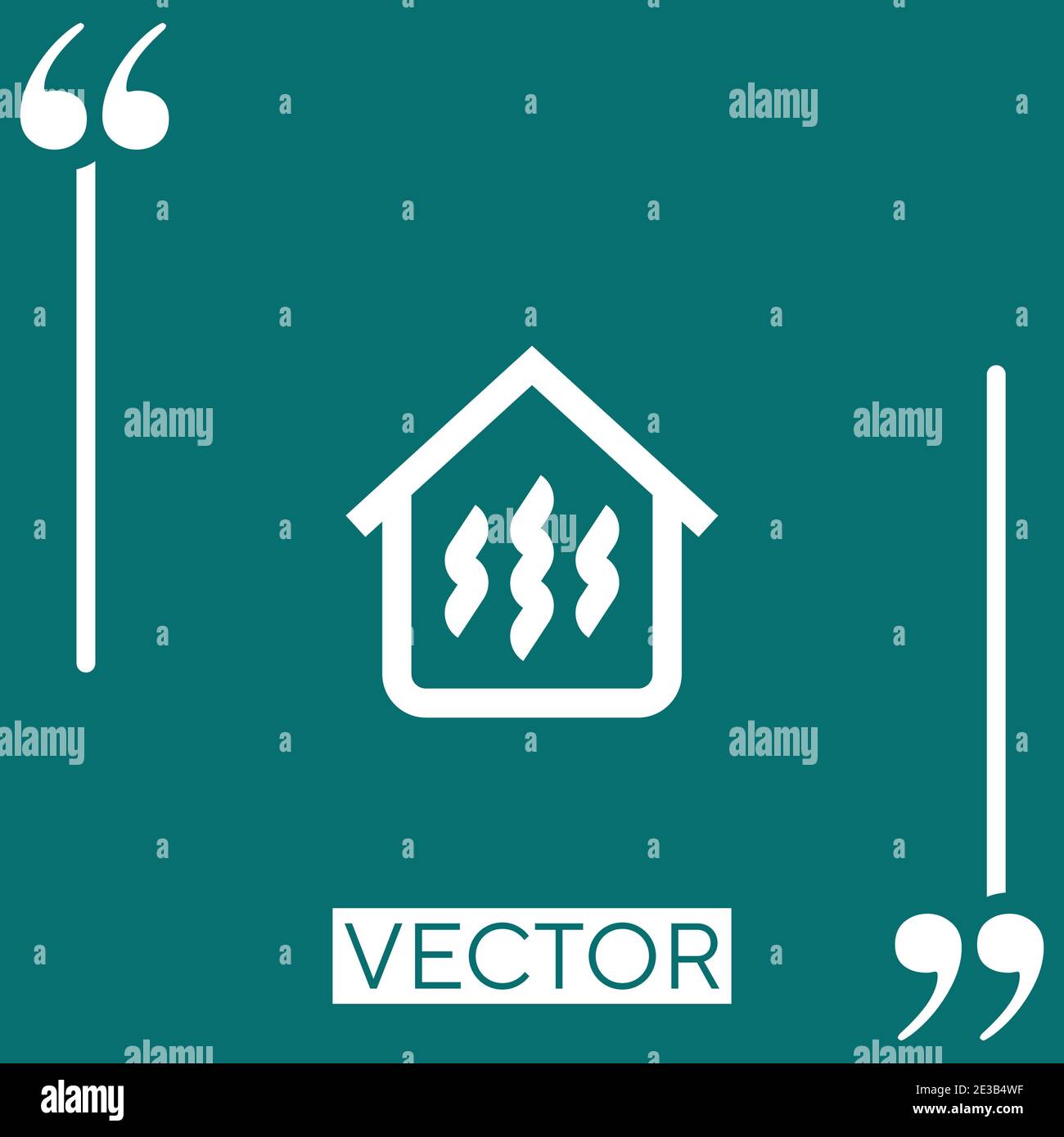 heating vector icon Linear icon. Editable stroke line Stock Vector