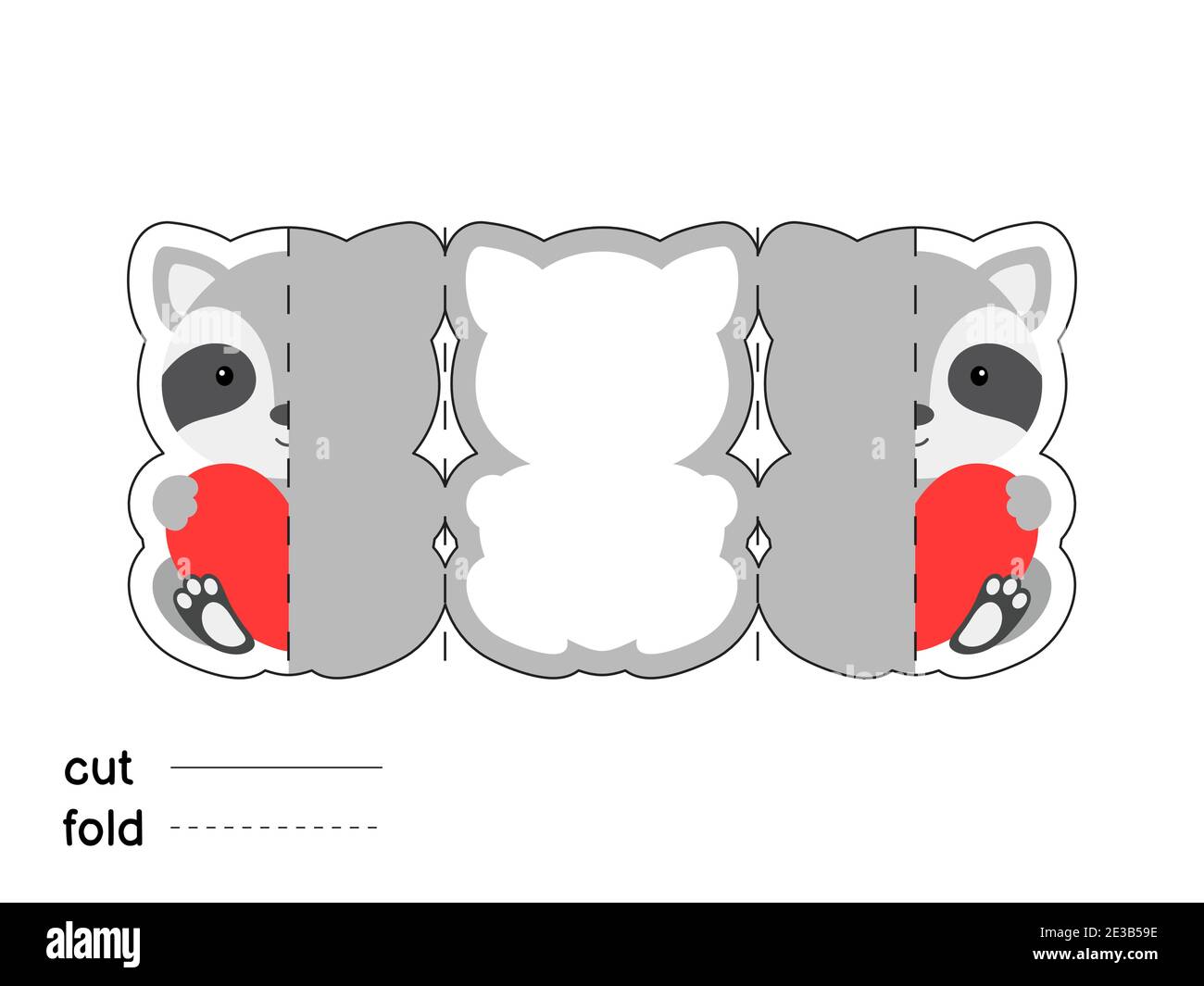 Funny cartoon raccoon holding red balloon wearing birthday party hat.  Vector illustration for birthday postcard. Design for print or postcard  Stock Vector Image & Art - Alamy
