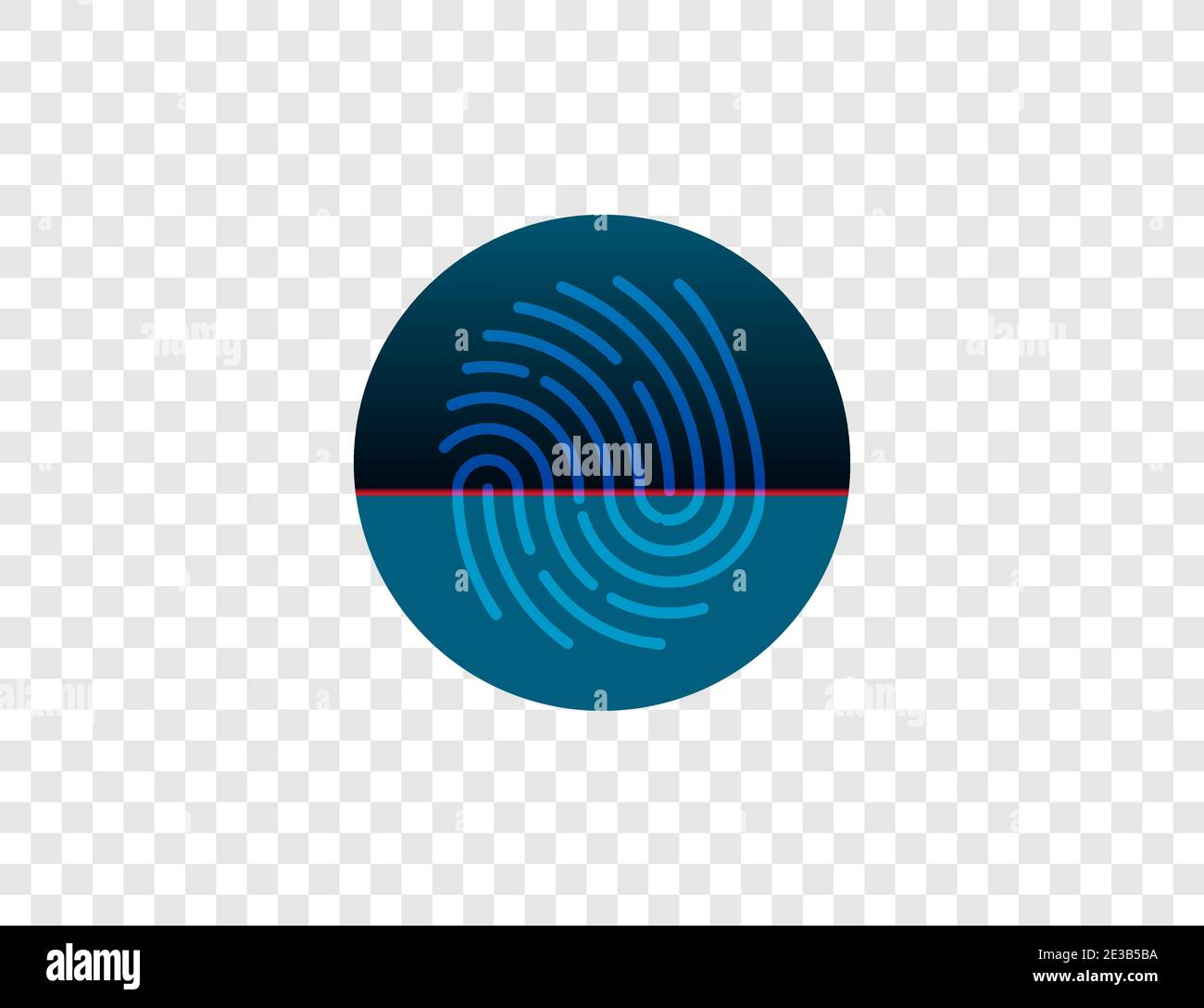 Biometric data, fingerprint, scan icon. Vector illustration, flat design. Stock Vector