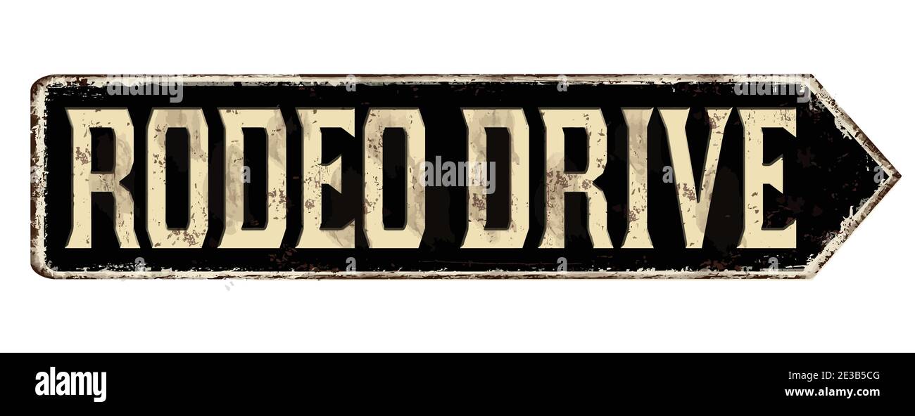 Rodeo Drive Vintage Metal Sign