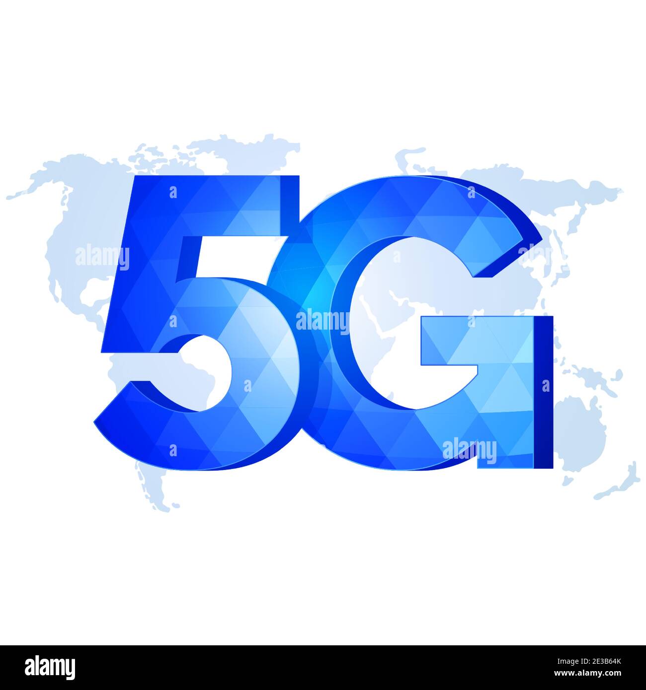 5G technology modern triangular logo. Stock Vector
