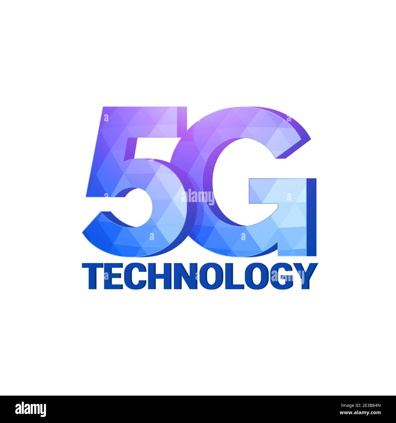5G technology modern triangular logo. Stock Vector