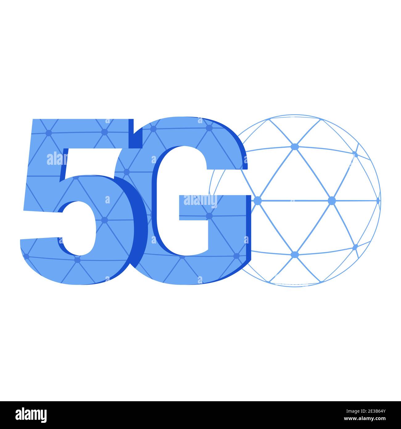 5G technology modern triangular logo. Stock Vector