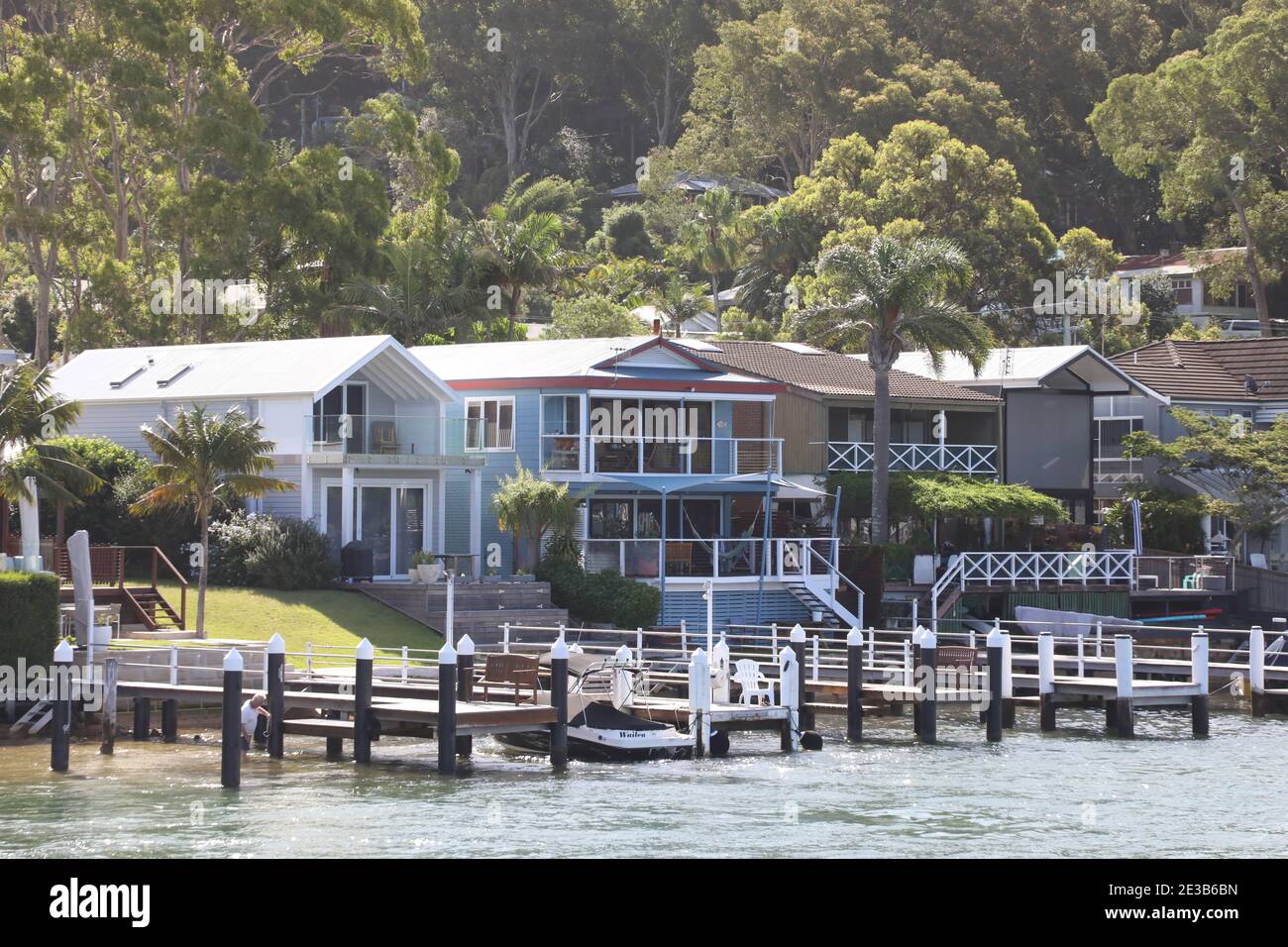 Waterfront homes in Wagstaffe facing Brisbane Water on the Central