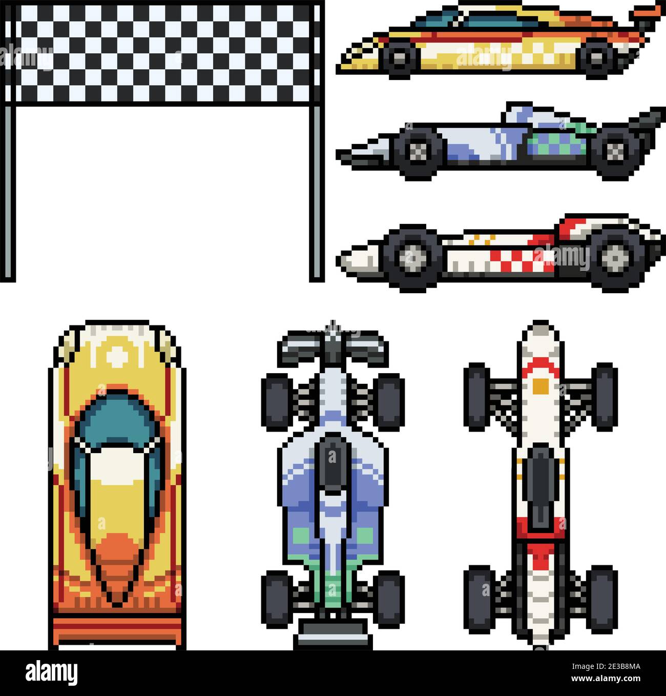 Pixel Art Race Car 