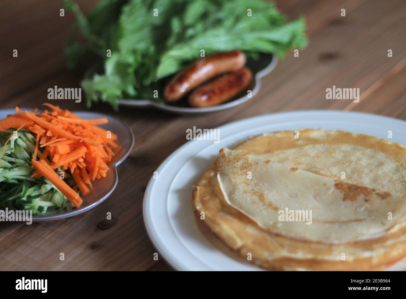 Rice Flour Crepe Stock Photo Alamy