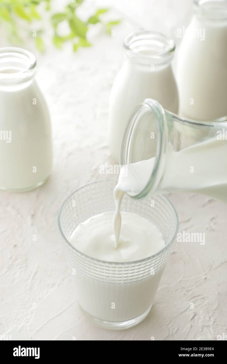 Organic Milk in Ashigara, Kanagawa Prefecture, Japan Stock Photo