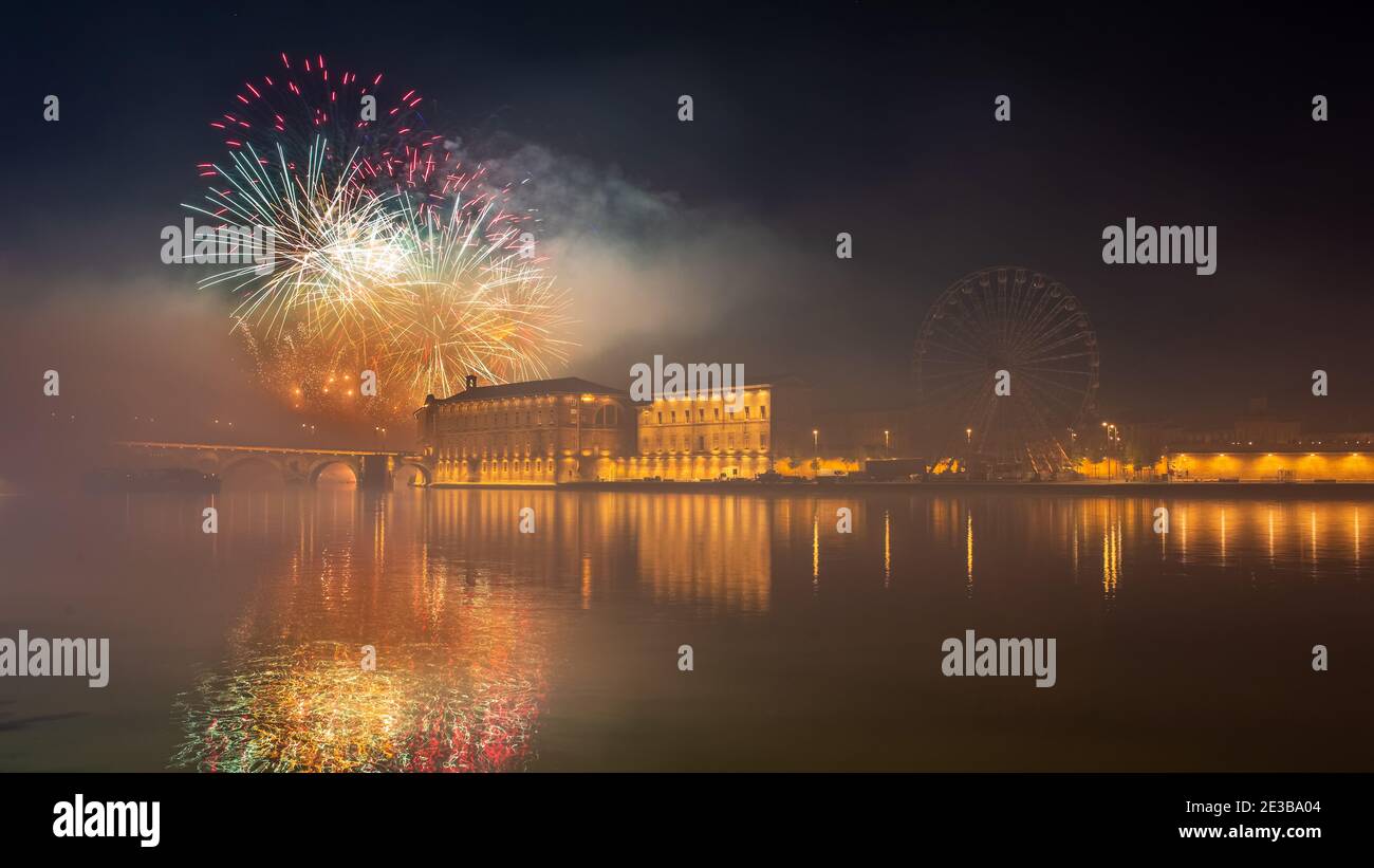 Fireworks in Toulouse Stock Photo - Alamy