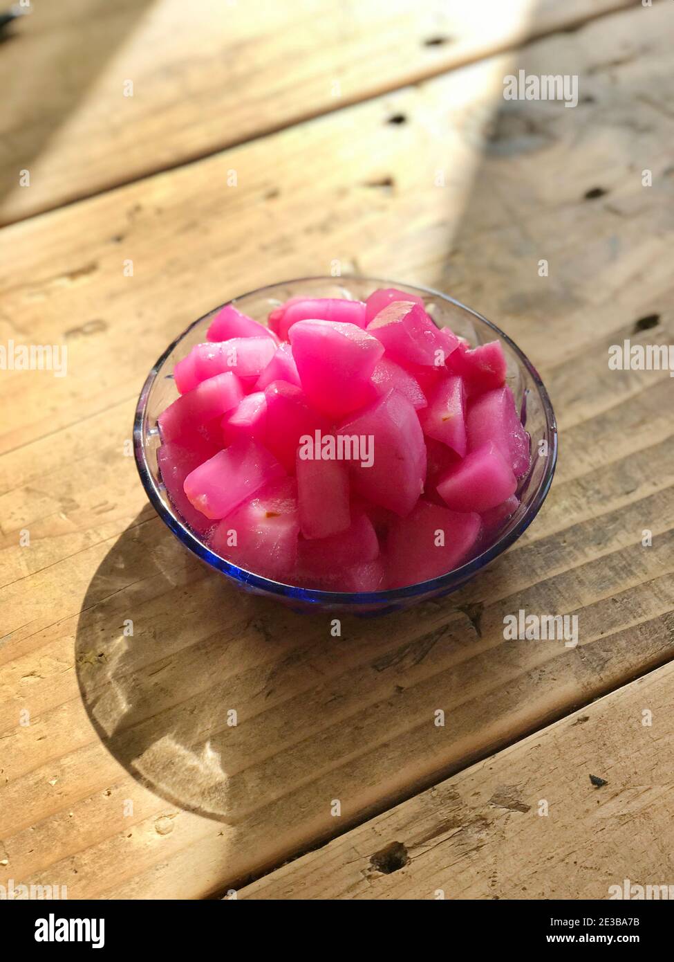 Akageuri pickled with Dragon Fruits, Vegetables in Okinawa, Japan Stock