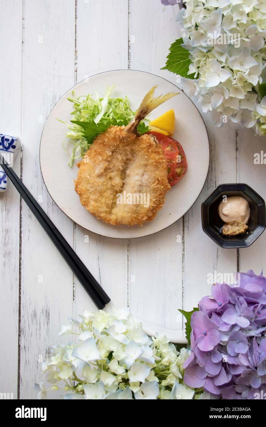 Deep fried common horse mackerel hires stock photography and images