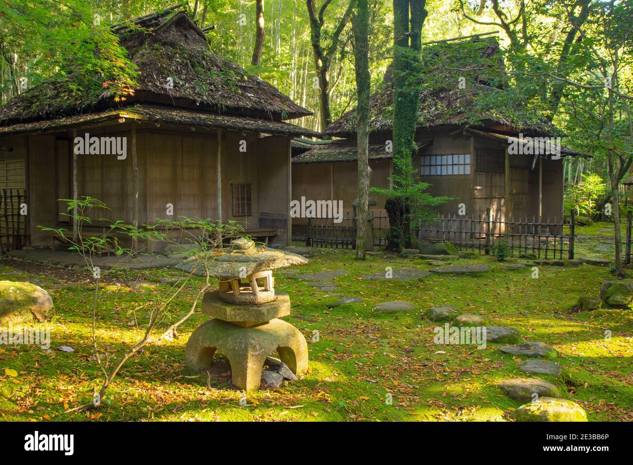 Koshoken, Japanese Tea House in Tatsuda Nature Park, Kumamoto Prefecture, Japan Stock Photo