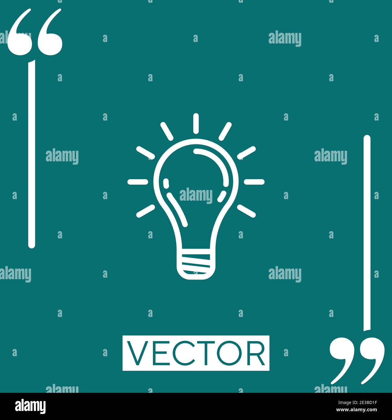 light bulb Linear icon. Editable stroke line Stock Vector