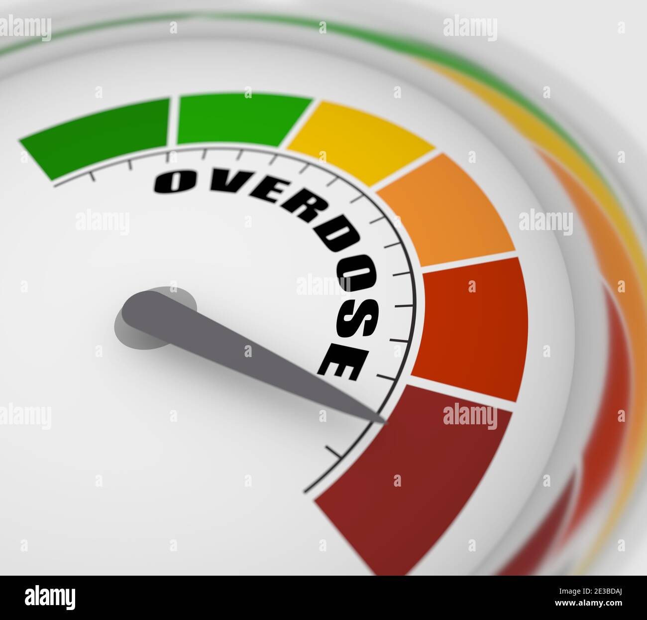 Color scale with arrow from red to green. The measuring device icon ...
