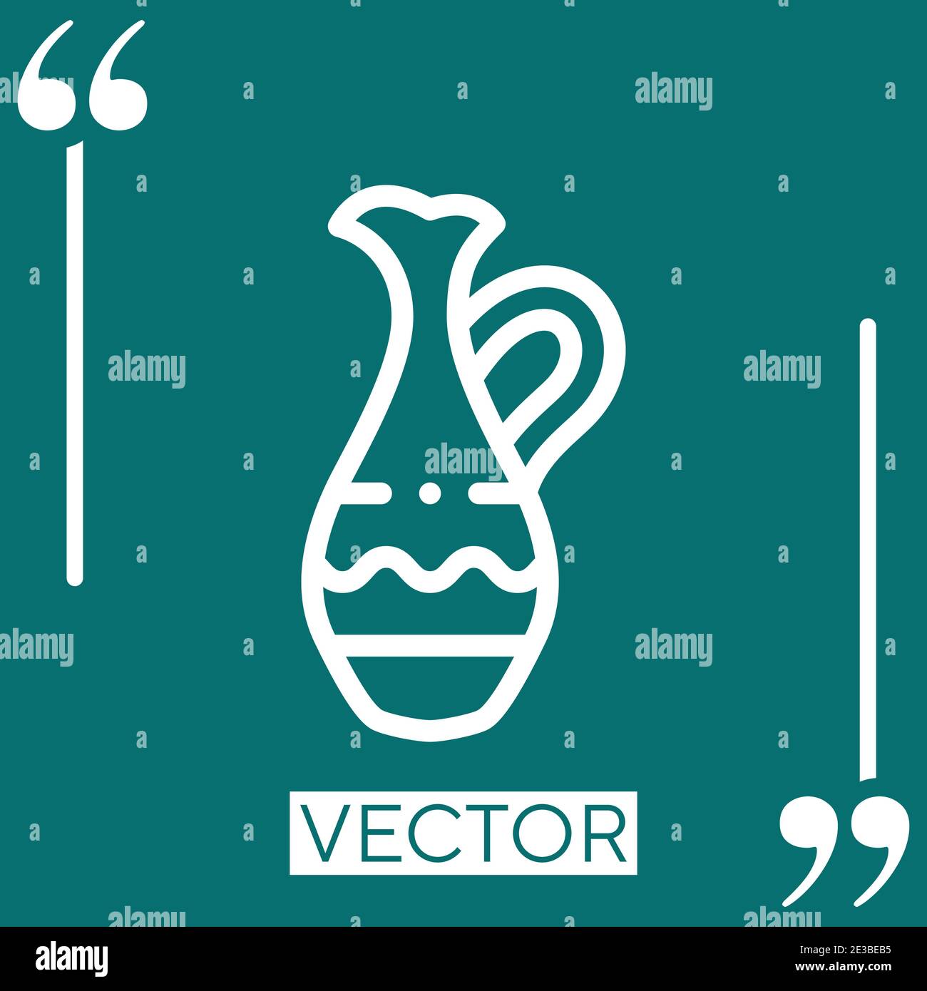 vase vector icon Linear icon. Editable stroke line Stock Vector Image ...