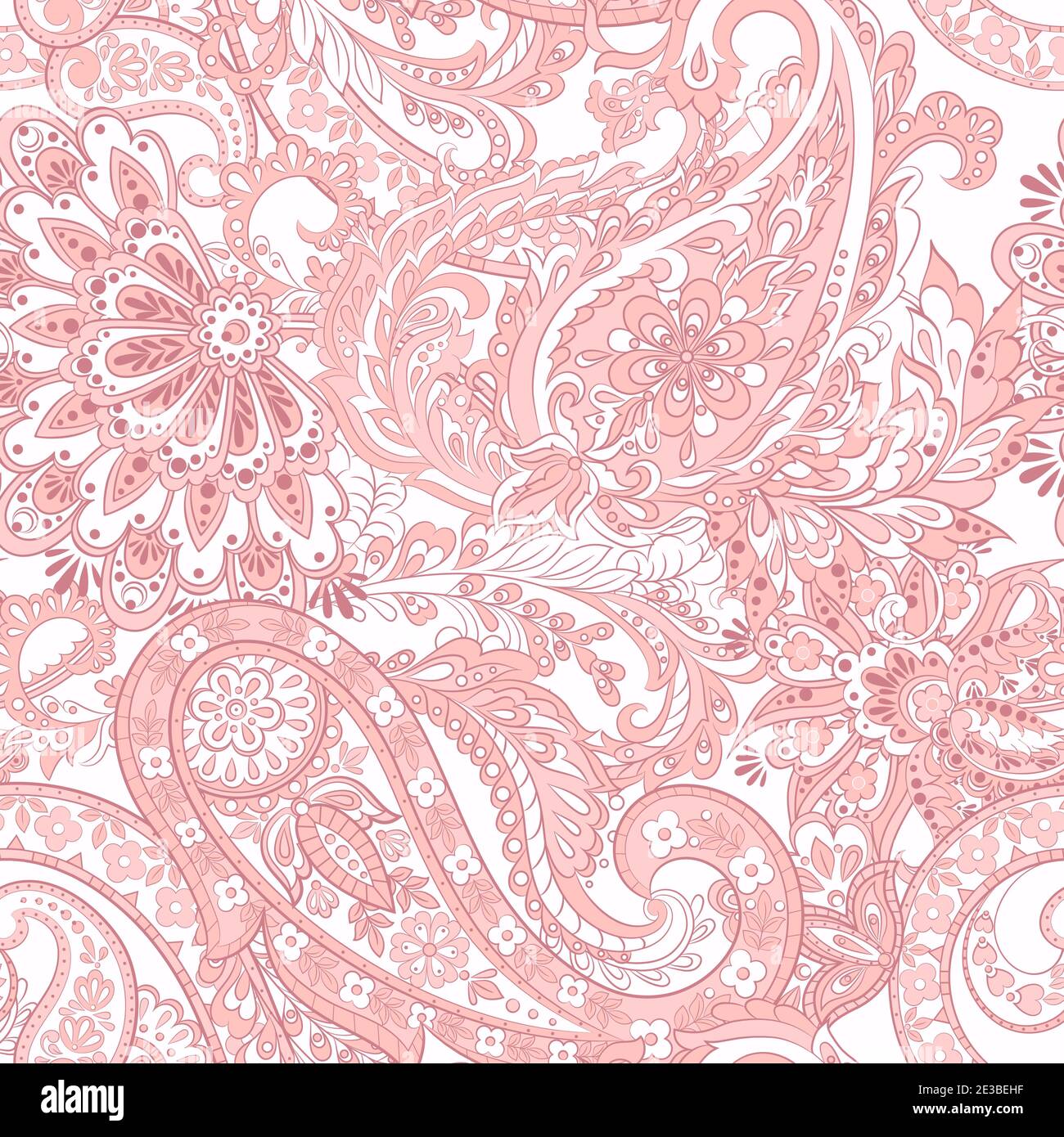 Paisley Pattern. Seamless Asian Textile Background Stock Vector