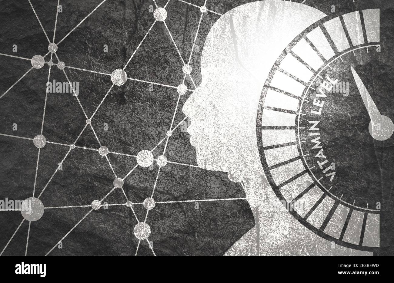 Scale with arrow. Vitamin level measuring device icon. Sign tachometer, speedometer, indicators