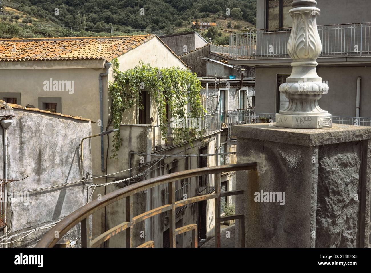 traditional style houses of Sicily urban architecture, view housing in