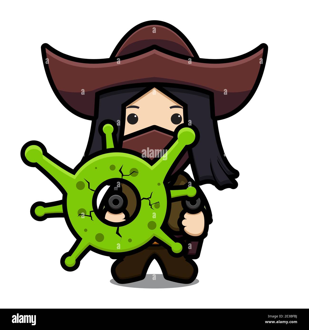 Cute dog mascot character wear diving goggles cartoon vector icon