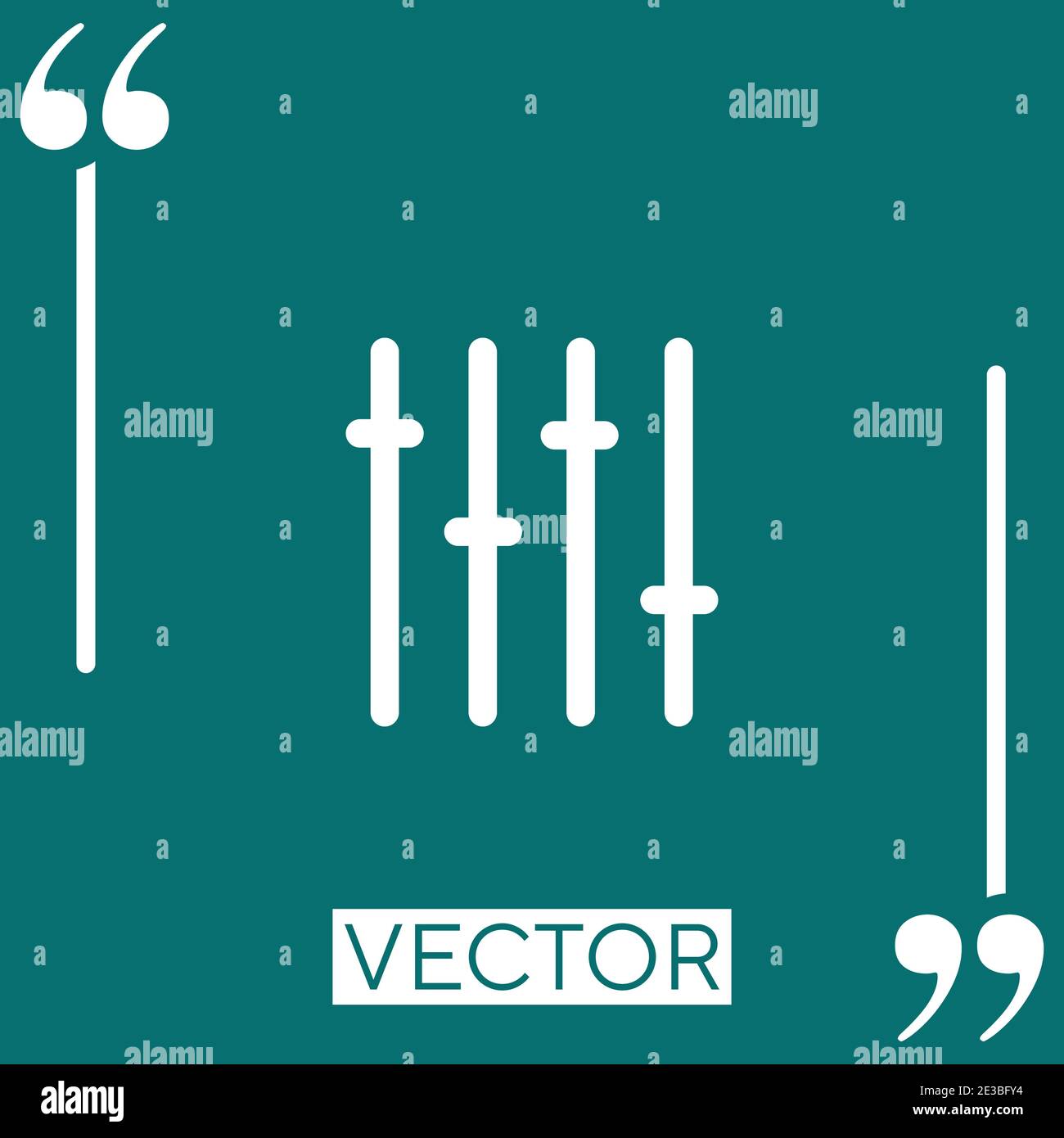 console adjustable switches vector icon Linear icon. Editable stroke line Stock Vector