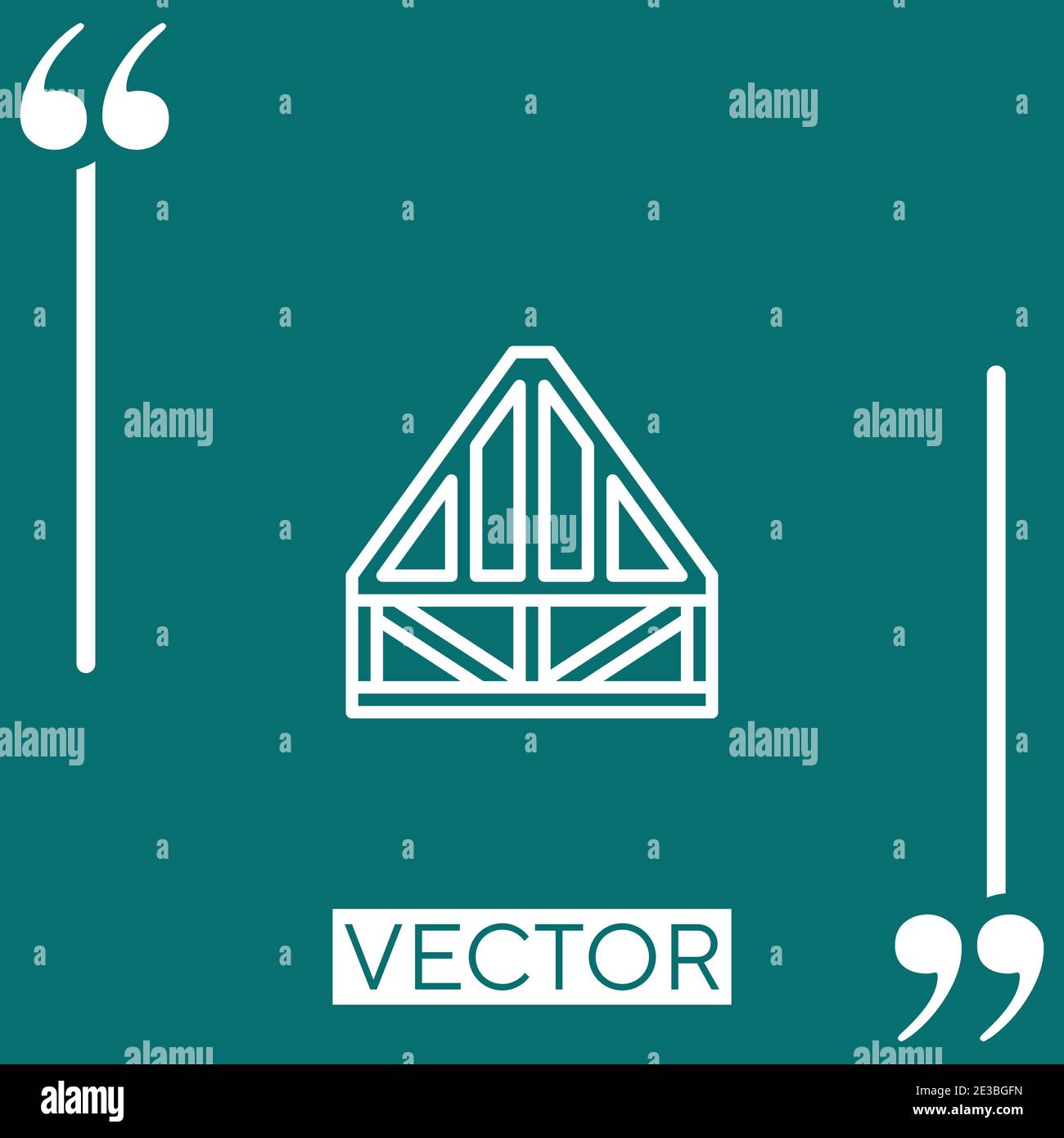 joist vector icon Linear icon. Editable stroke line Stock Vector