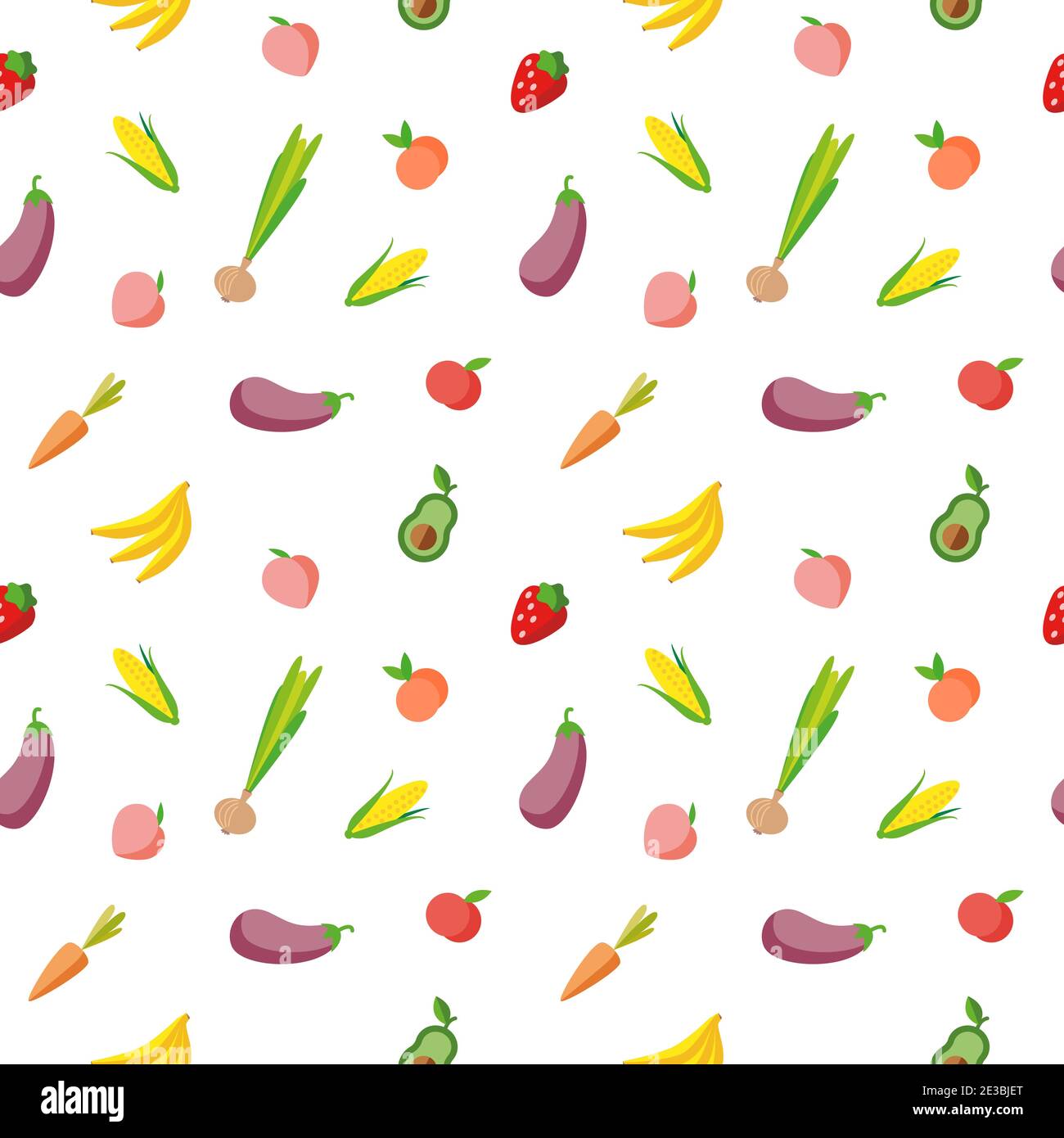 Seamless pattern with vegetables and fruits. Minimalist background ...