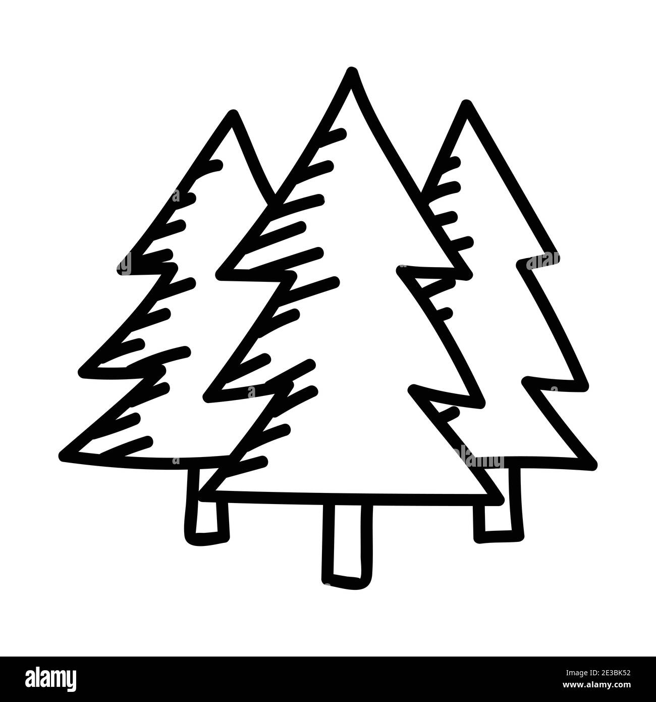Camping Trees Color Icon. Vector Design Illustration Sign Logo Stock ...