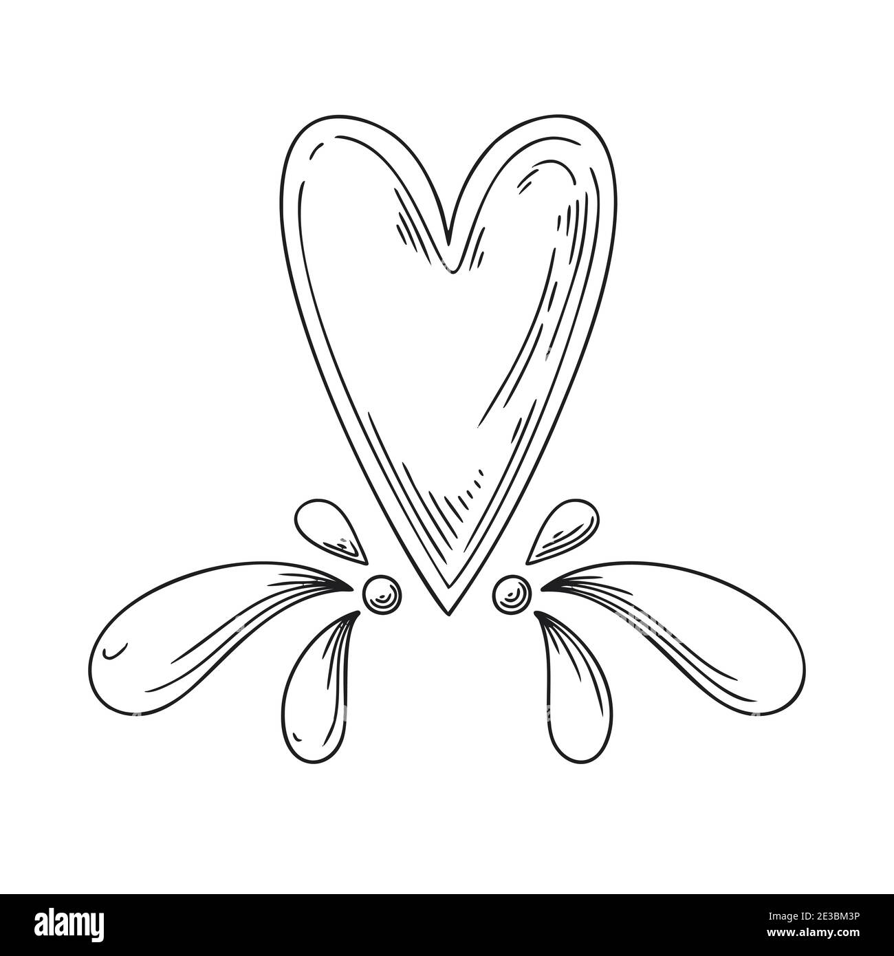 Heart Hand drawn heart icon sign  Brush drawing calligraphy heart black heart  symbol  Heart cartoon vector illustration 19166337 Vector Art at Vecteezy
