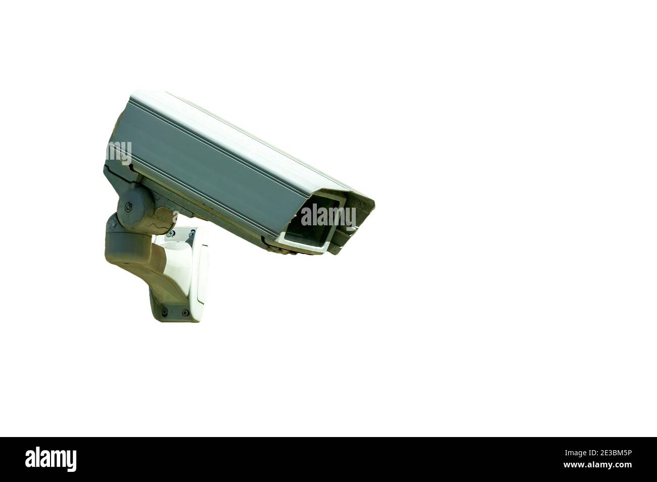 CCTV security camera system being used for surveillance cut out and isolated on a white background, stock photo image Stock Photo