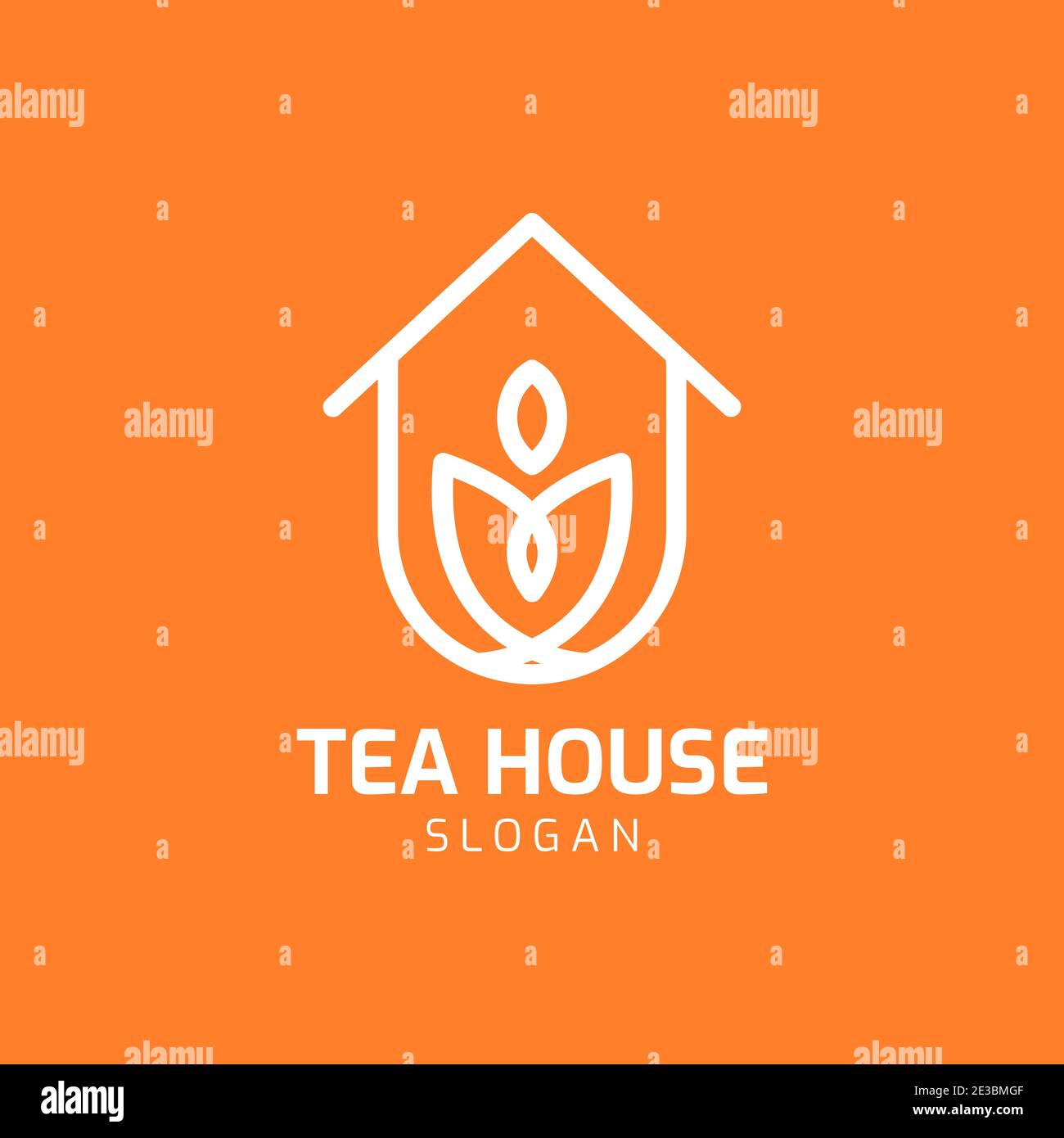 House tea logo home Stock Vector Images - Alamy