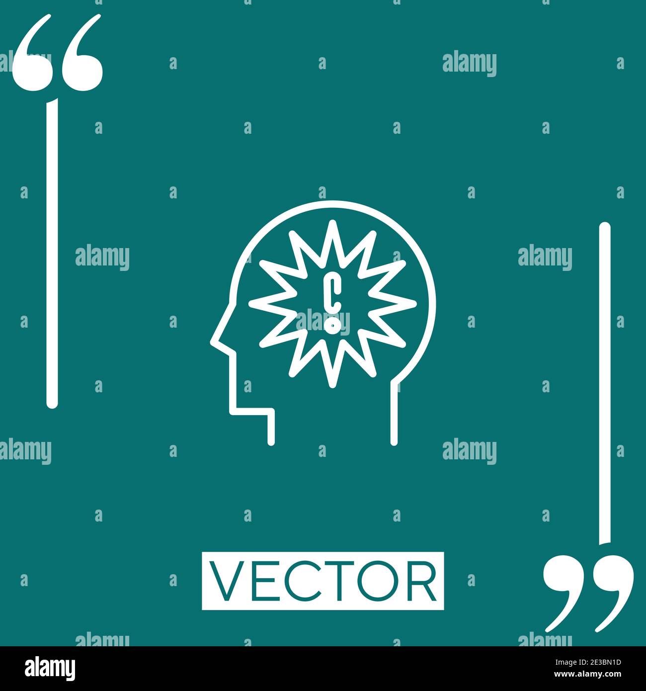 panic vector icon Linear icon. Editable stroked line Stock Vector