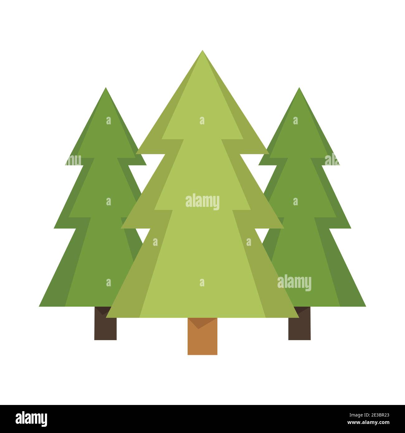 Camping Trees Color Icon. Vector Design Illustration Sign Logo Stock ...