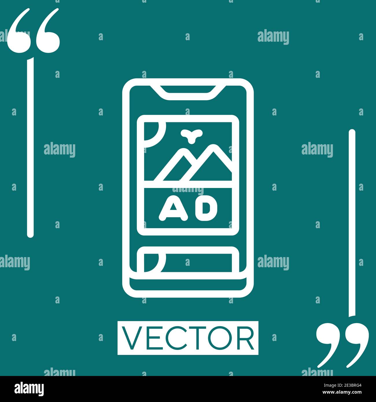 mobile vector icon Linear icon. Editable stroke line Stock Vector Image ...