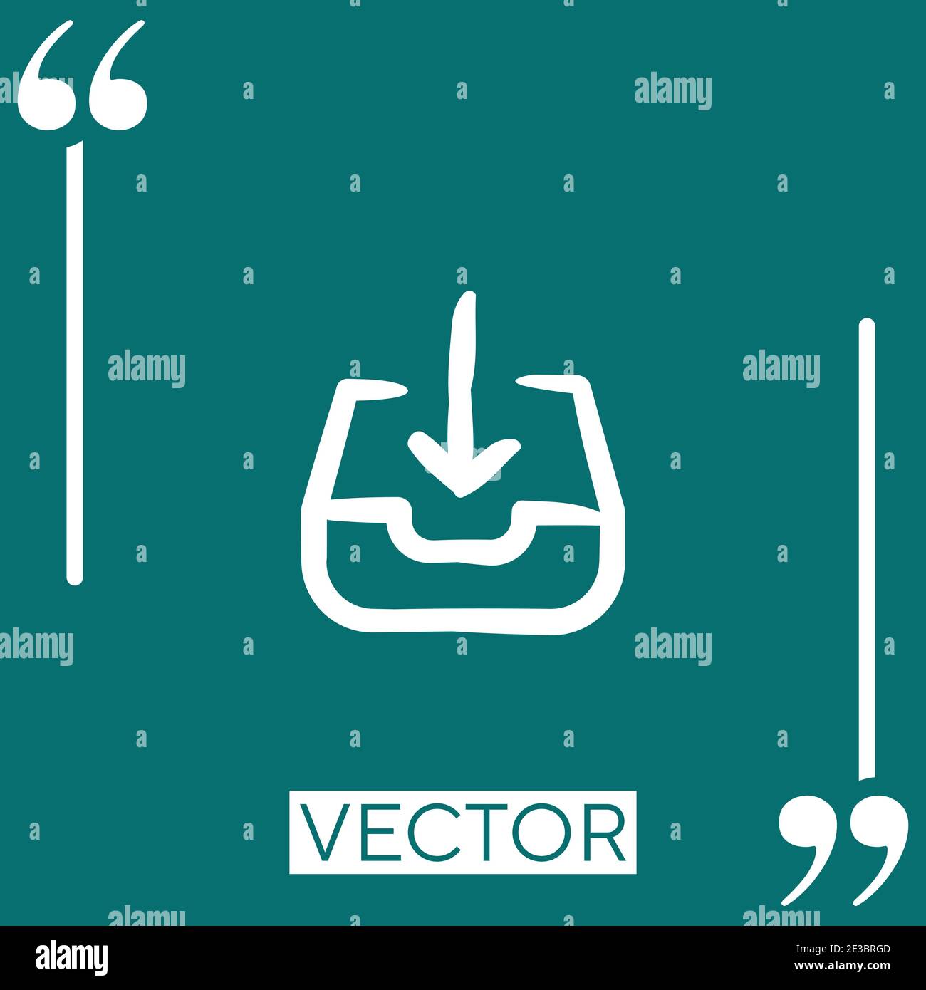 inbox vector icon Linear icon. Editable stroke line Stock Vector