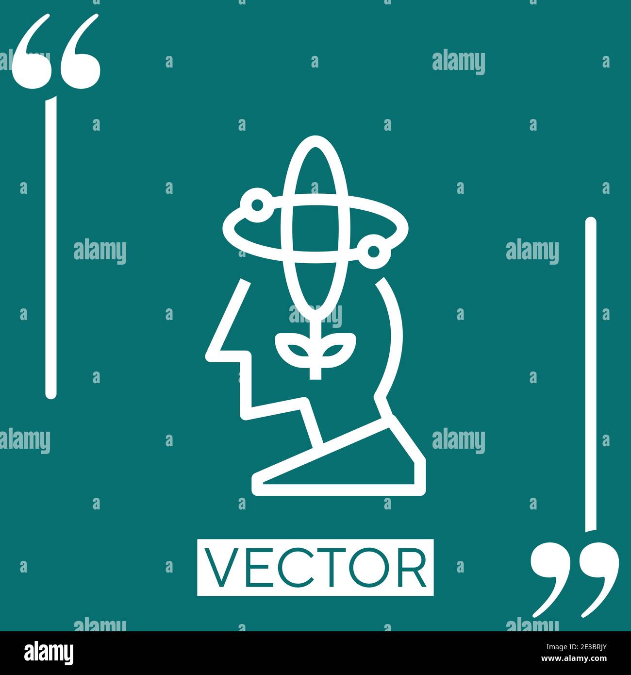 brain process vector icon Linear icon. Editable stroke line Stock ...
