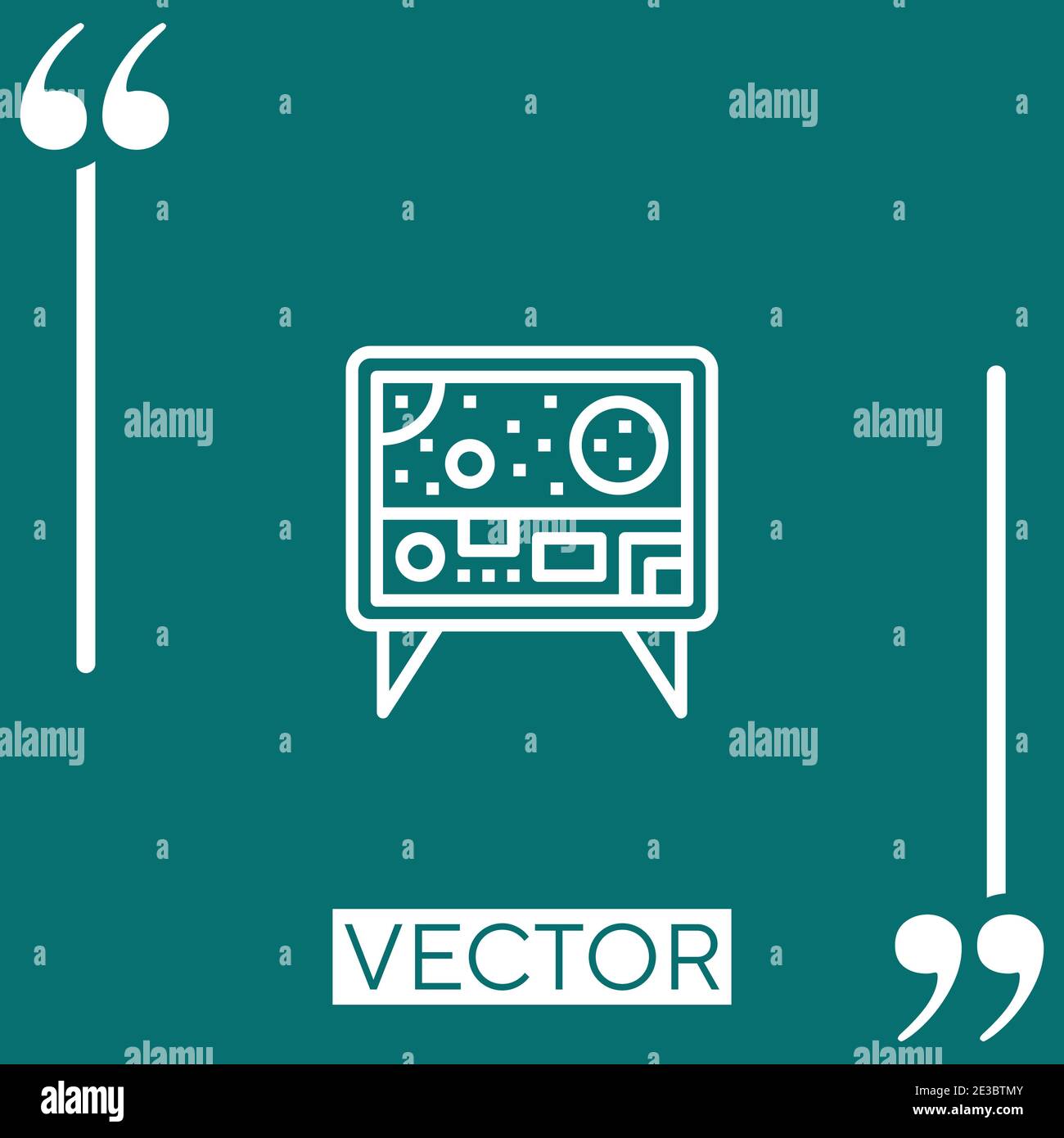 simulator vector icon Linear icon. Editable stroked line Stock Vector