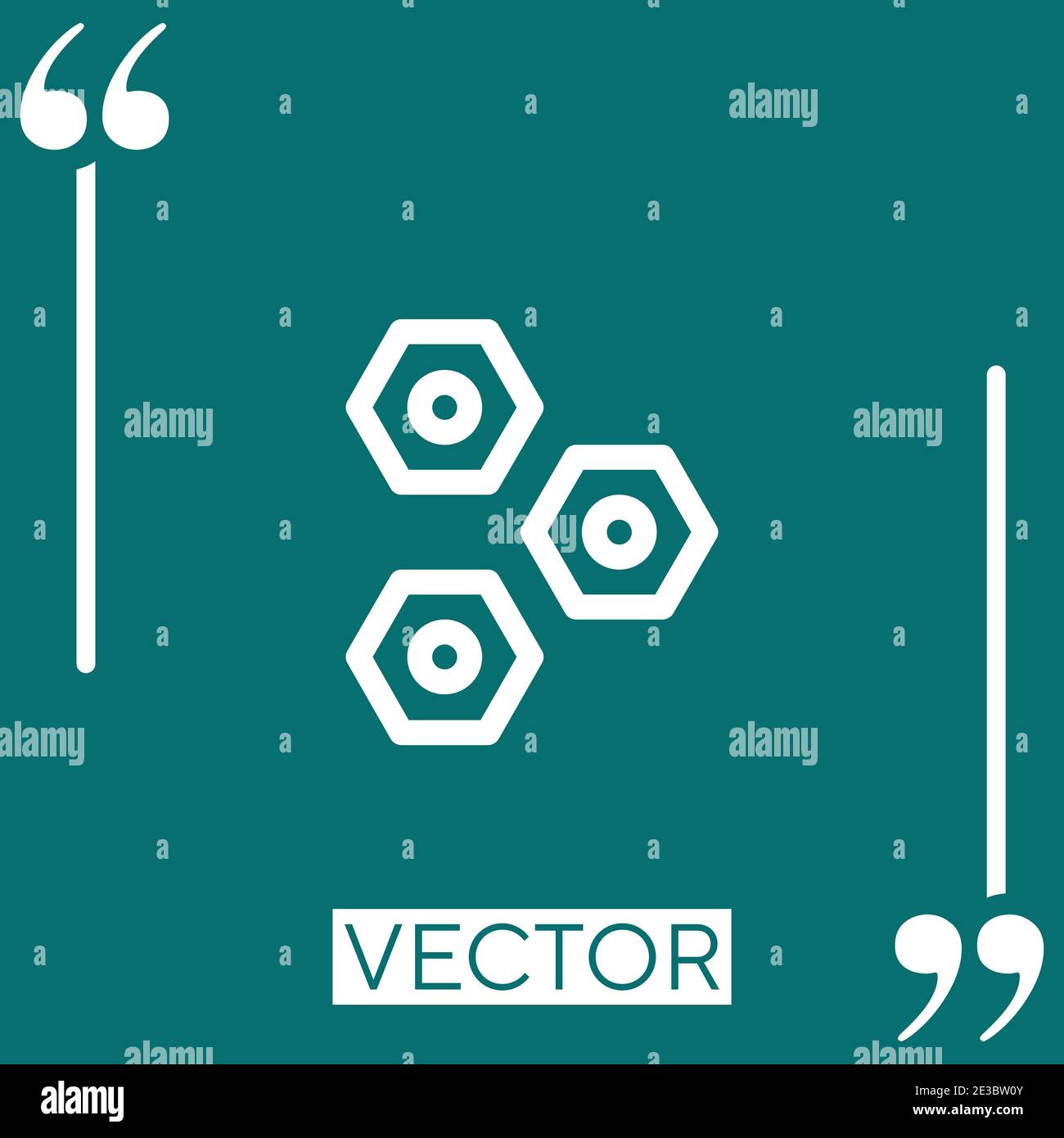 nuts vector icon Linear icon. Editable stroked line Stock Vector