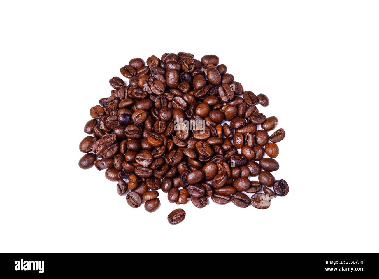 roasted coffee beans isolated on a white background Stock Photo - Alamy
