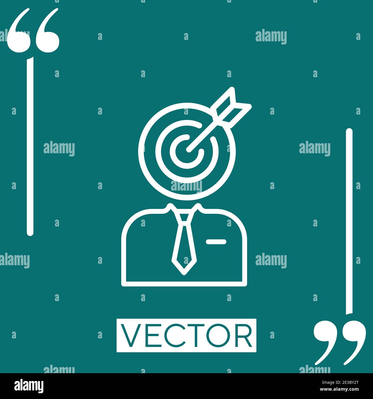 target vector icon Linear icon. Editable stroke line Stock Vector
