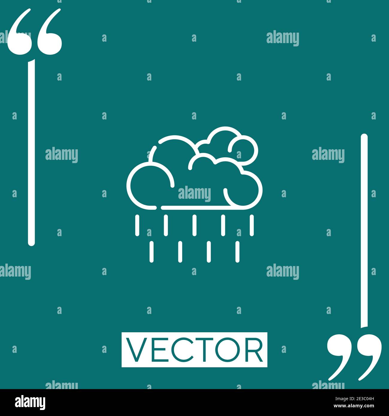 rain vector icon Linear icon. Editable stroke line Stock Vector Image ...