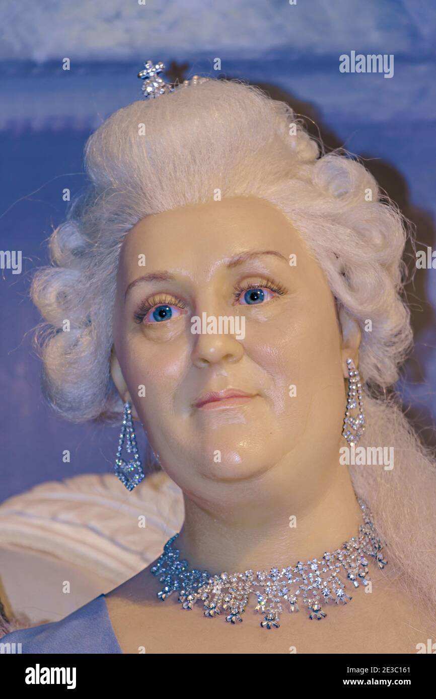 Catherine the Great wax figure in the museum at Baba Uti Stock Photo