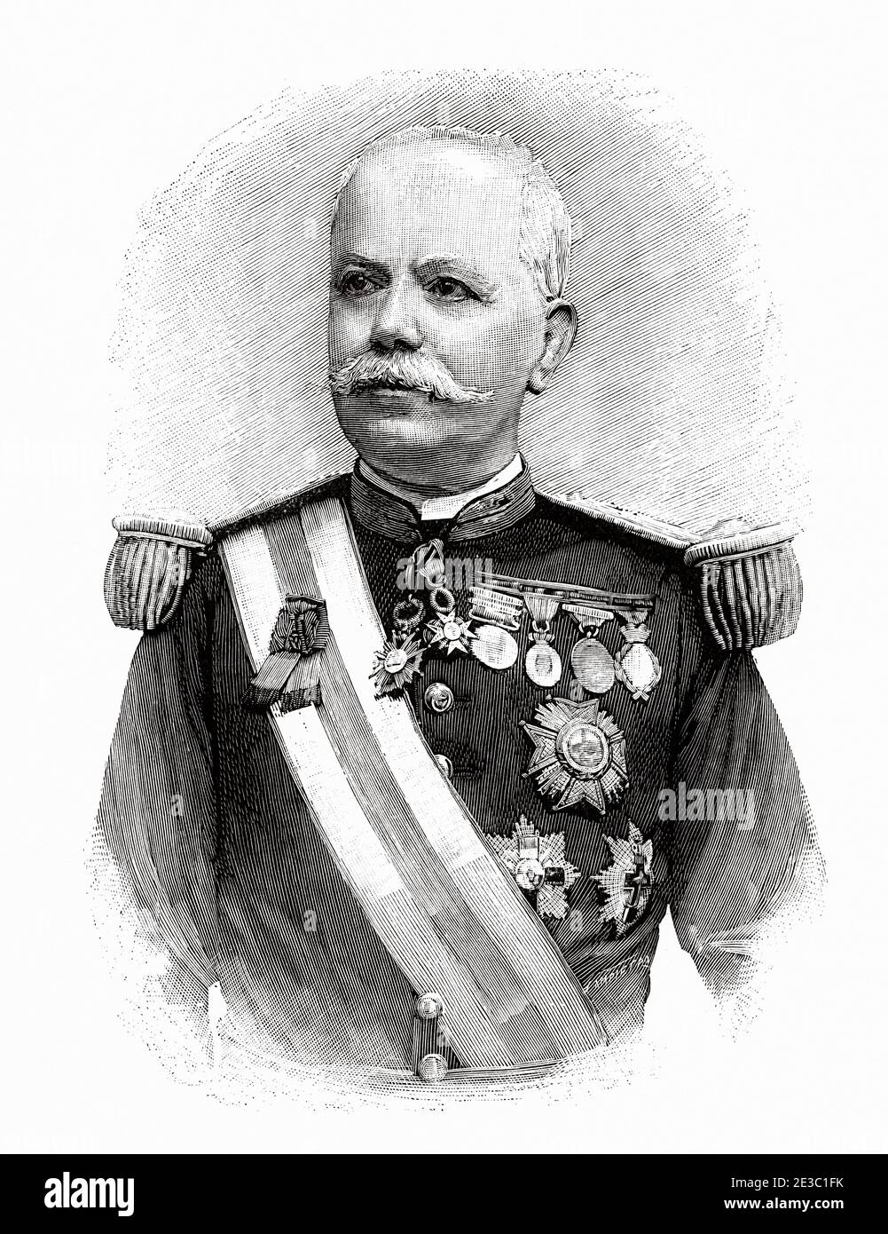 Manuel Manrique de Lara y Pazos (1832-1895). General of the Marine Corps Brigade of the Spanish army, Spain, Europe. From La Ilustracion Española y Americana 1895 Stock Photo