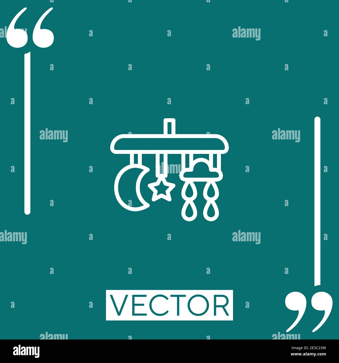 baby mobile vector icon Linear icon. Editable stroked line Stock Vector