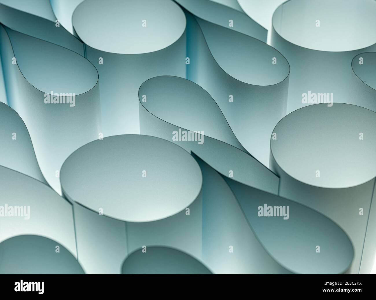 White paper circle banner with drop shadows on white background ...