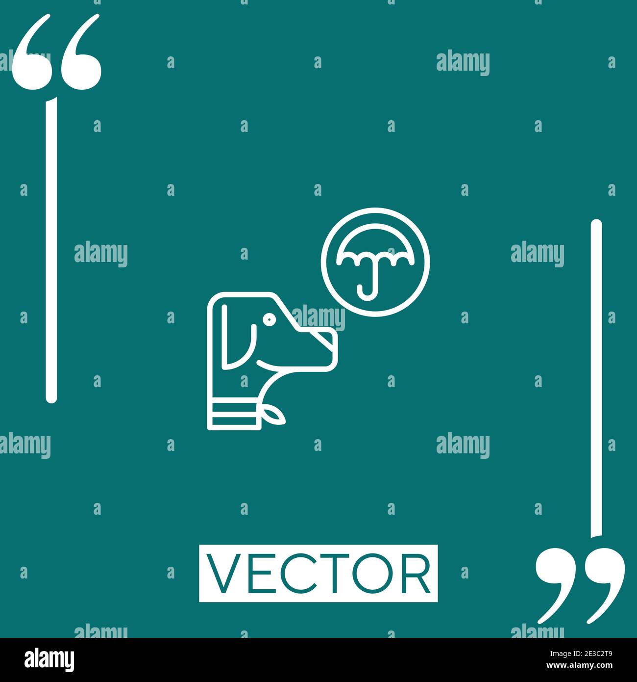 pet insurance vector icon Linear icon. Editable stroke line Stock Vector