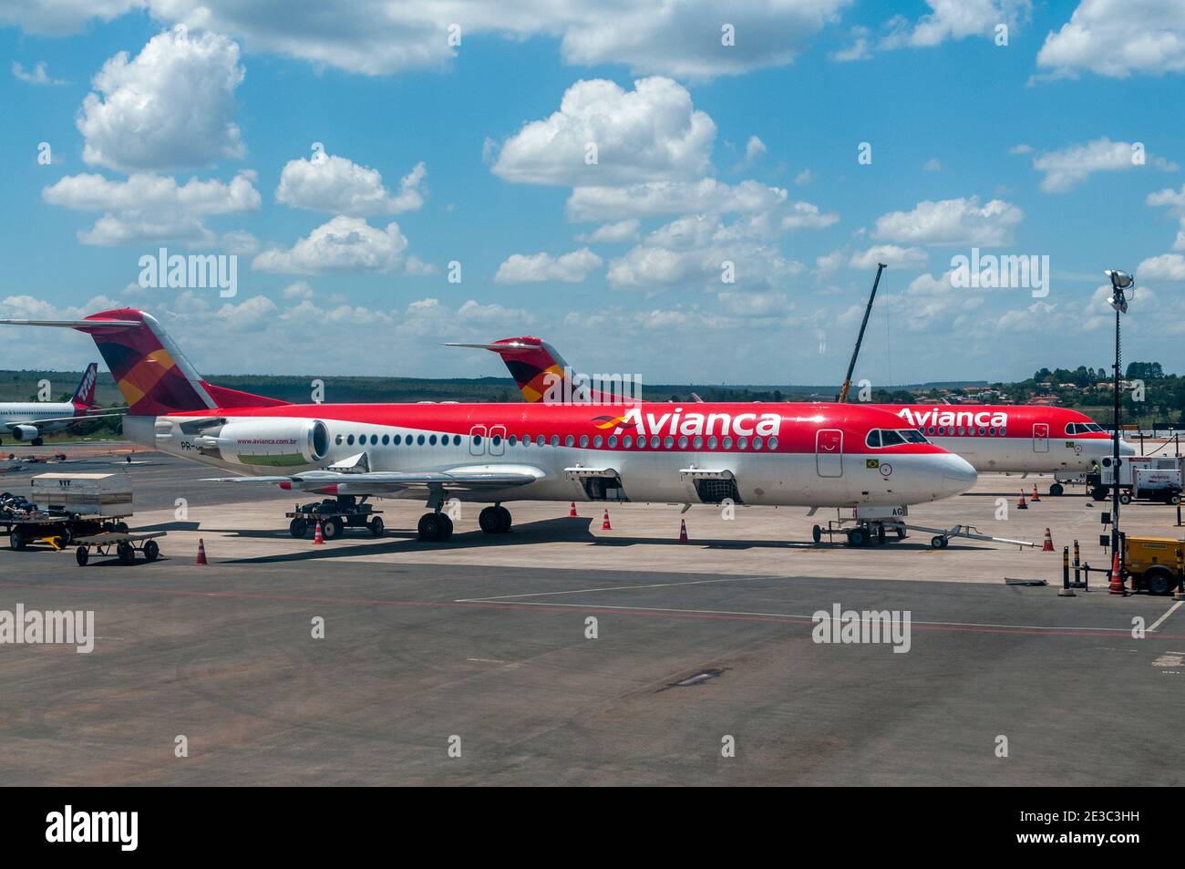 A McDonnell Douglas DC-9-83 (MD-83) of Avianca and flag carrier of Columbia at Brasilia International airport in Brasilia, capital city of Brazil. Stock Photo
