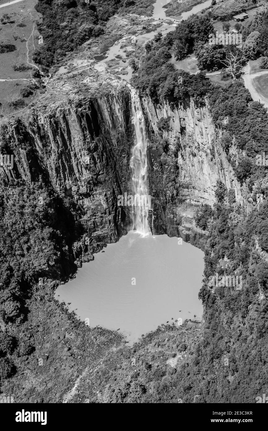HOWICK, SOUTH AFRICA - Jan 05, 2021: Howick, South Africa, October 19, 2012, Aerial View of Howick Falls in KwaZulu-Natal South Africa Stock Photo