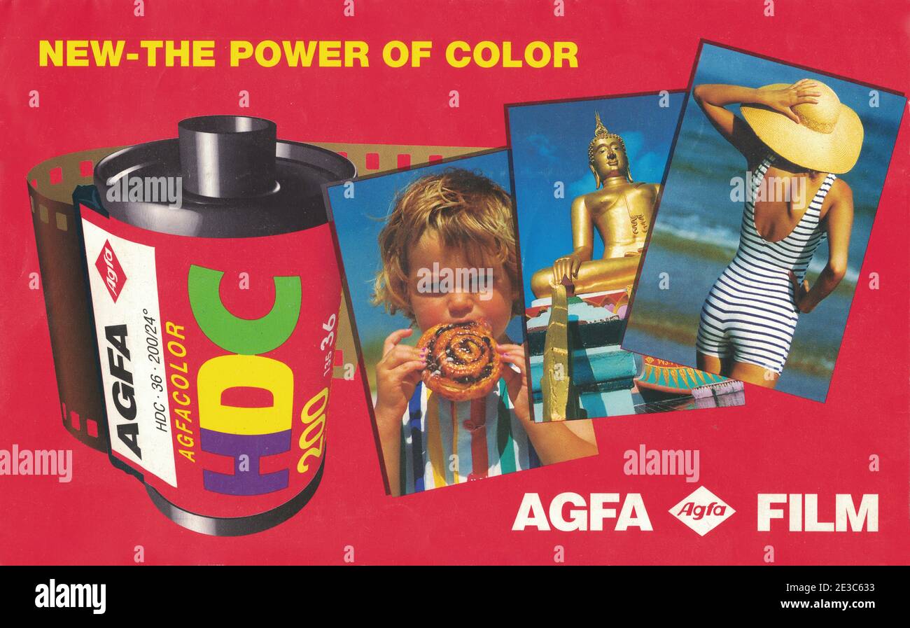 Agfa Film Processing Wallet Stock Photo